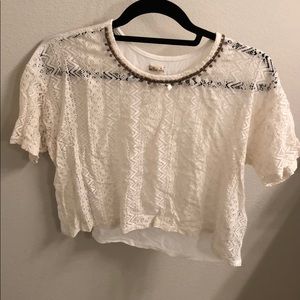 White crop top